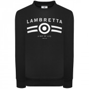 Lambretta Crew Neck Sweat Black