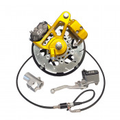 Casa Performance CasaDisc hydraulic front brake kit - Anodised Gold - Lambretta S1 + S2 + TV2 + S3 + TV3 + Special + SX + DL + Serveta