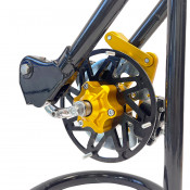 CP CasaDisc hydraulic front brake hub with Caliper - GOLD -