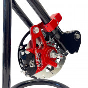 Casa Performance CasaDisc hydraulic front brake kit - Anodised Red - Lambretta S1 + S2 + TV2 + S3 + TV3 + Special + SX + DL + Serveta