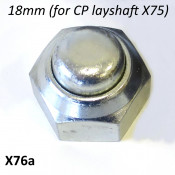 Special rear hub nut (with18mm internal thread) for use with multi-splined layshaft X75