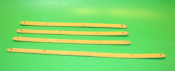 Set of 4 rubber footboard runners (with metallic inserts) Lambretta F