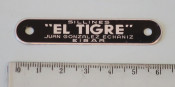 'El Tigre' rear seat cover badge for Serveta