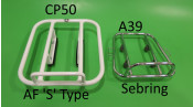 NEW PRODUCT! Rear AF 'S' Type style carrier for Lambretta S3 + GP DL + Serveta (white)