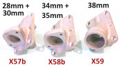 Casa Performance 32, 34 & 35mm carbs inlet manifold for SS200 + SS225 + SSR250 + SSR265 Scuderia + SST265 kits