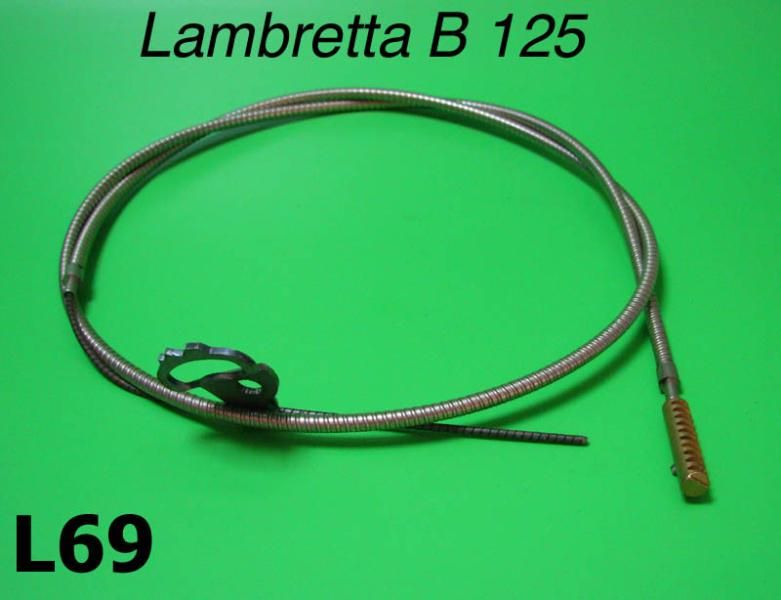 Guaina comando cambio teleflex con cavo e adattatore per Lambretta B
