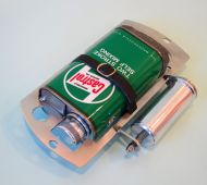 Contenitore + dosatore Castrol di olio 2 tempi per ruota di scorta (verde) Lambretta LI + TV + SX + Special + DL + Serveta
