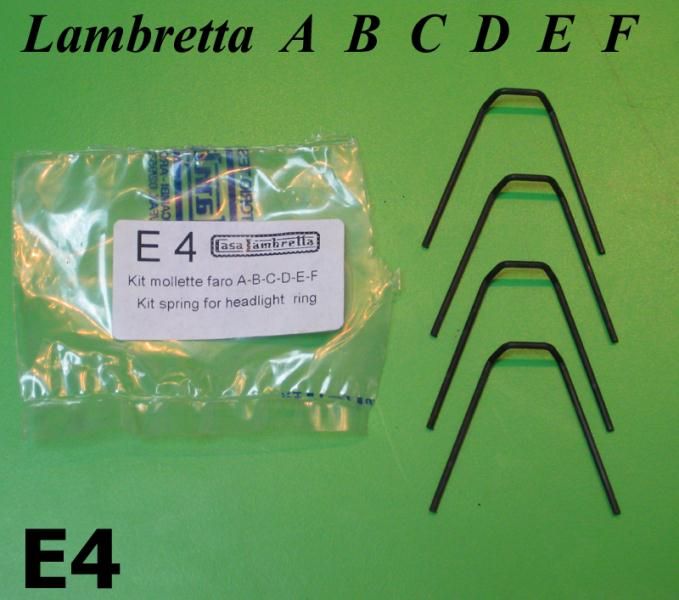Headlight glass spring clip set Lambretta A + B + C + LC + D + LD + E + F