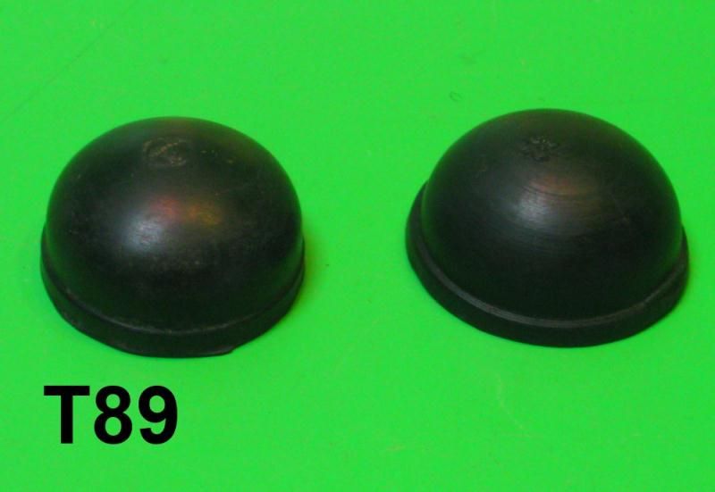 Pair of rubber endcap covers for rear suspension torsion bar for Lambretta D + LD (Sold as a pair)