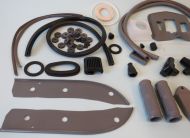 Kit profili in gomma completo Casa Lambretta, colore Grigio, per Lambretta S3 LI125