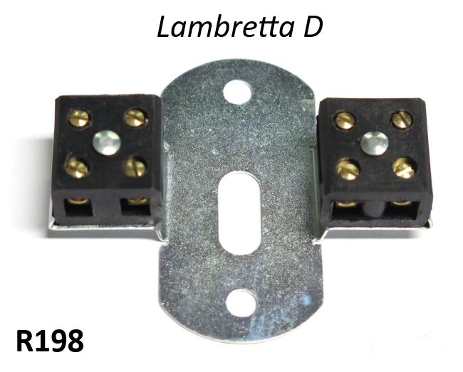 Morsettiera per fili elettrici dietro il fanale anteriore per Lambretta C + D