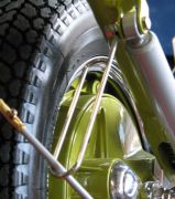 Guida per cavo freno a disco anteriore con modifica 'Reverse Pull' Lambretta LI S3 + TV3 + Special + SX + DL
