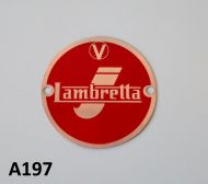 'Lambretta' round red crest