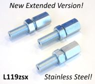 Kit registri INOX per guaine comandi frizione / cambio Lambretta LI + TV2/3 + Special + SX + DL + Serveta