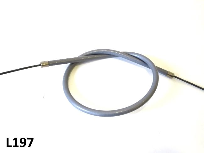 Very high quality complete grey rear brake cable Lambretta LI + TV2/3 + SX + Special