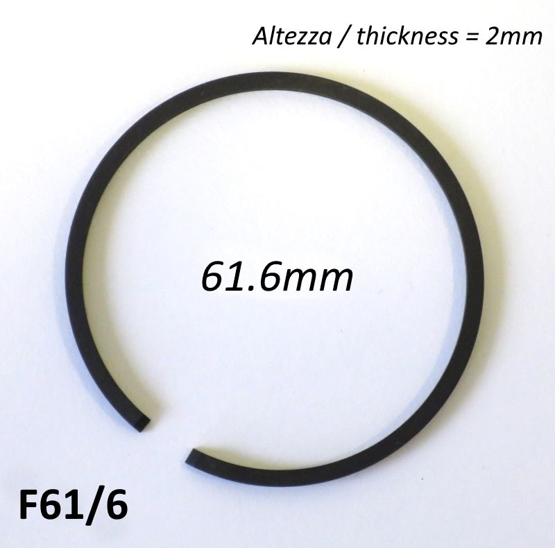 61.6mm (2.5mm thick) high quality original type piston ring