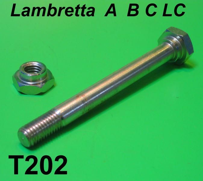 Perno cavalletto con dado Lambretta A + B + C + LC