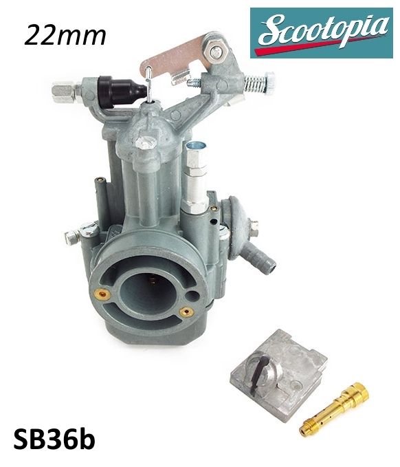 Carburatore Scootopia 22mm tipo Dell'Orto SH 2/22 per Lambretta DL150-200 (adattabile ai modelli LI/TV/SX/Specia)