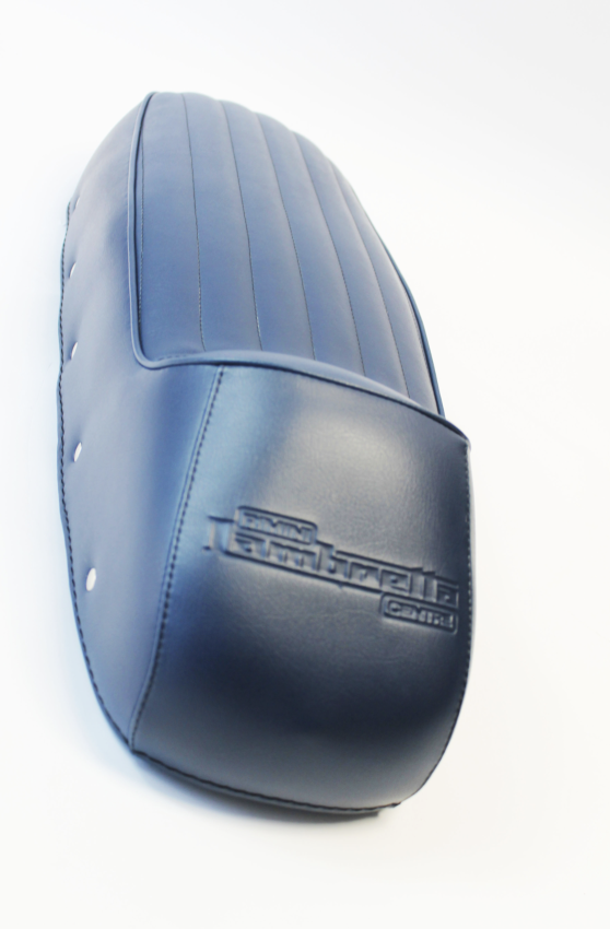RLC Fastback Blue sports seat for Lambretta LI + TV + SX + Special + GP/DL + Serveta