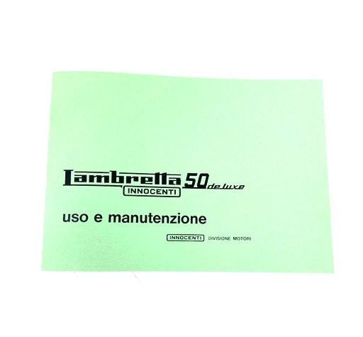 Libretto uso e manutenzione Lambretta J50 Deluxe