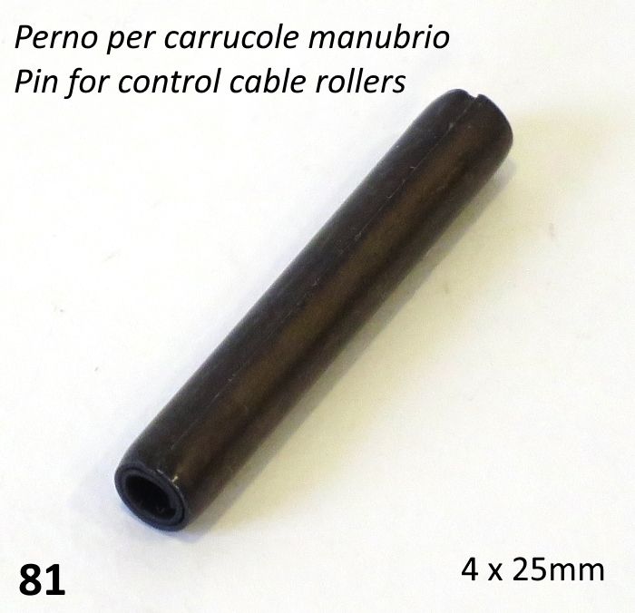 Spina 4mm x 25mm per carrucole comando gas + marce Lambretta LI S3 + TV3 + Special + SX + DL