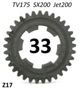 Ingranaggio 4a. marcia z33 per Lambretta TV2 + TV3 + SX200