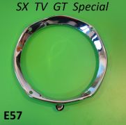 Cornice faro anteriore cromata per Lambretta SX + TV3 + GT + Special