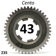43T 2nd. gear cog for Lambretta J Cento (3 speed)