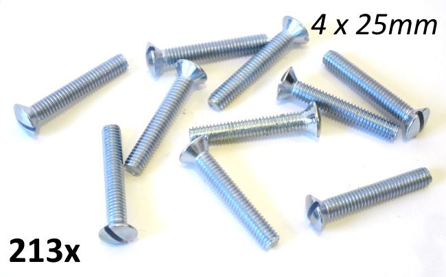 Kit viti 4 x 25mm a taglio goccia di sego (10pz.)