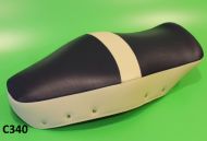 Copertina sella lunga blu e crema per Lambretta LI + TV3 + SX + Special
