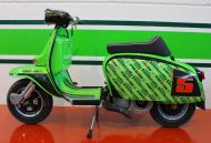 Sella sportiva RLC Dante Sportback nera Lambretta LI + TV + SX + Special + DL +Serveta
