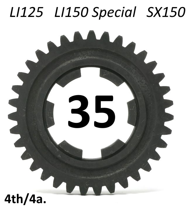 35T 4th gear cog for Lambretta  LI125 + Special 150 + SX150