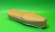 Beige Pegasus 'flatbase' seat LOW fronted version, for Lambretta LI + TV + SX + DL + Serveta
