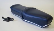 Sella RLC Pegasus Flatbase Blu Scuro Versione BASSA, per Lambretta LI + TV + SX + Special + DL + Serveta