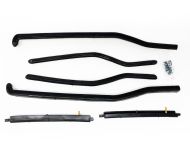 Complete black footboard plastic runner kit for Lambretta GP/DL