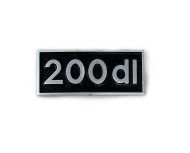 '200DL' legshield badge for Lambretta DL200