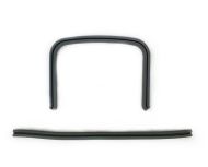 Coppia profili in gomma grigia ponticello pedana Lambretta LI S3 + TV3 + Special + SX