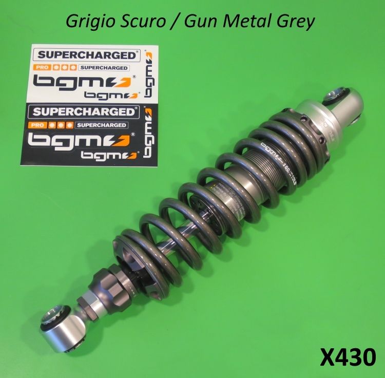 Ammortizzatore posteriore BGM Pro R12 V2 - Grigio -  Lambretta LI + TV2/3 + SX + Special + DL/GP + Serveta