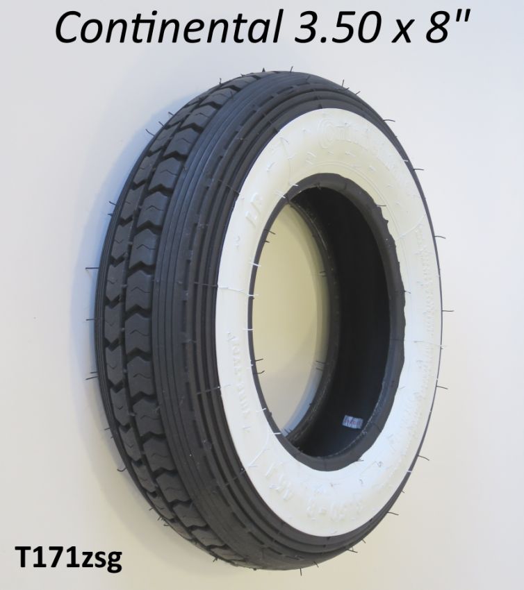 Copertone fascia bianca Continental 3.50 x 8"  Lambretta B