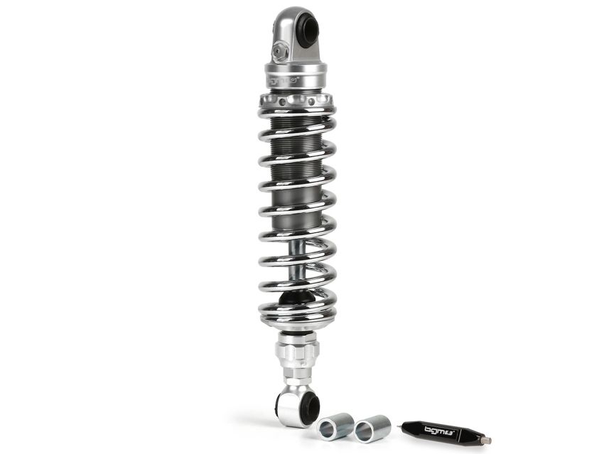 Ammortizzatore posteriore BGM PRO R12 V3 Silver Edition RGS, 300-310mm- Lambretta LUI, VEGA, LUNA, COMETA - cromato