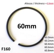 60mm (2.5mm thick) high quality original type piston ring + all oversizes