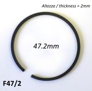 47.2mm (2.0mm thick) high quality original type piston ring