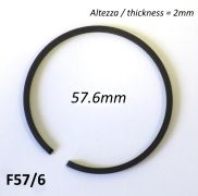 57.6mm (2.0mm thick) high quality original type piston ring