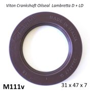 Paraolio in Viton 31x47x7 per albero motore Lambretta D + LD