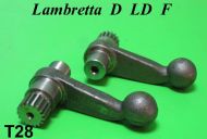 Pair of front fork (internal) fork link actioning arms for Lambretta D + LD + F (second version)