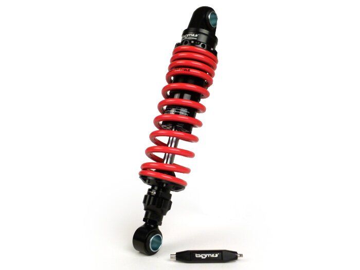 Ammortizzatore posteriore BGM Pro R12 V2 - Nero + Rosso - Lambretta LI + TV + SX + Special + DL + Serveta + Lui