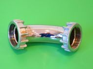 Collettore cromato per marmitta Lambretta A + B
