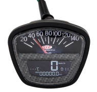 Contachilometri / conta-giri multi funzioni SIP (fondo finto carbonio) Lambretta LI S3 + TV3 + SX + Special + DL + Serveta