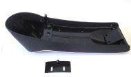 Sella sportiva 'Dante Clubman' (nera) biposto con telaio in metallo per Lambretta LI + TV + SX + Special + DL + Serveta