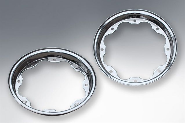 Cerchio ruota in acciaio Inox Lucidato per Lambretta LI S1 / S2 / S3 + SX + Special + DL + Serveta